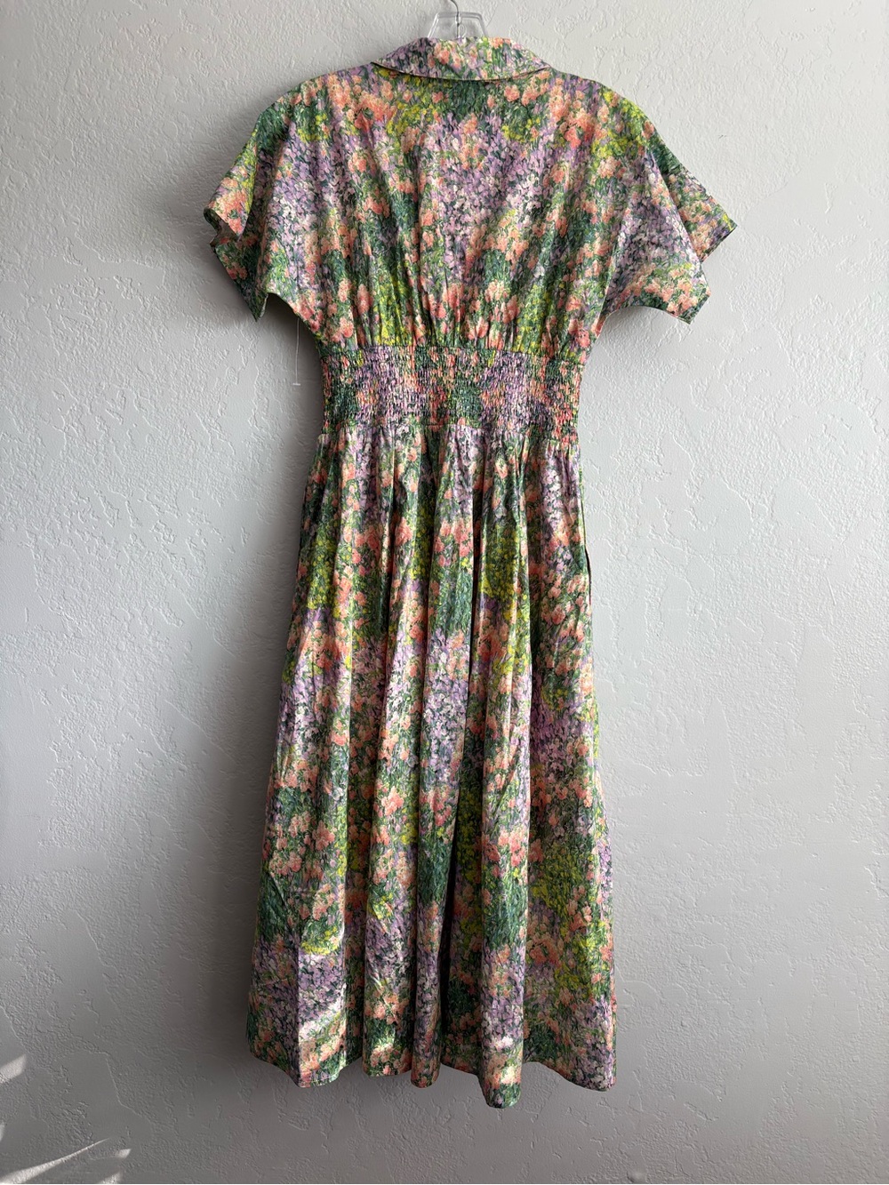 ❤️NEW entro Floral Zip-Front Midi Dress in Green and Orange - Picture 7 of 10